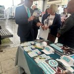 Lee Taylor, PPC Reform UK, talking to members of the public at Northallerton market on Saturday 15th June.
