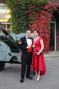 Lee Taylor in military uniform and his wife